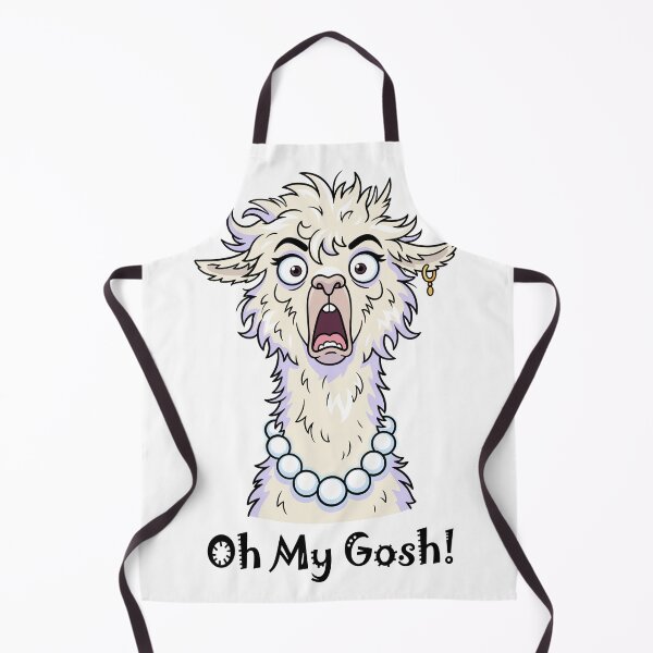 Item preview, Funny Shocked Llama with Pearls Vector Illustration Oh My Gosh designed and sold by DiNata.