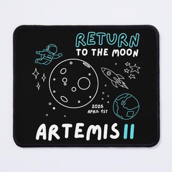 Item preview, Return to the Moon Artemis II April 2026 Doodle Design designed and sold by Tattyarts.