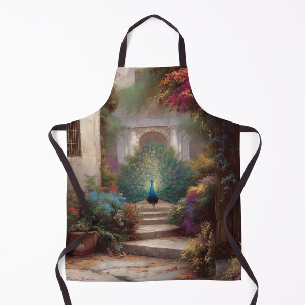 Item preview, A majestic Peacock displaying its full tail in a palace garden, Birds in Motion designed and sold by CDC40.