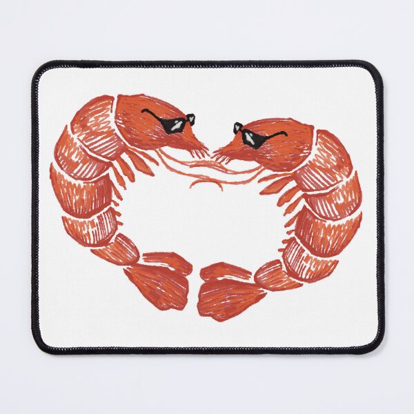 Item preview, Cute Shrimp Heart – Funny Seafood Couple in Sunglasses designed and sold by Pryhozha.