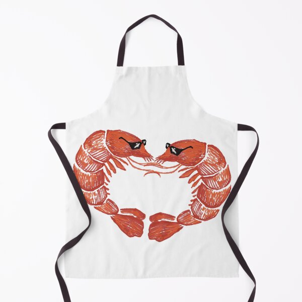 Item preview, Cute Shrimp Heart – Funny Seafood Couple in Sunglasses designed and sold by Pryhozha.