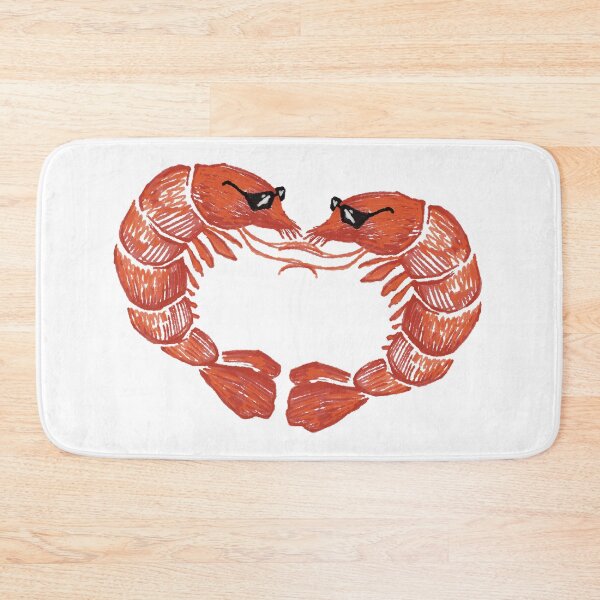 Item preview, Cute Shrimp Heart – Funny Seafood Couple in Sunglasses designed and sold by Pryhozha.