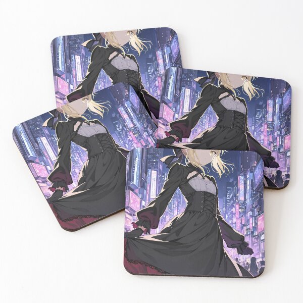 Item preview, Saber Alter Fate Stay Night Anime Girl Neon Streets designed and sold by Tokyonomad.