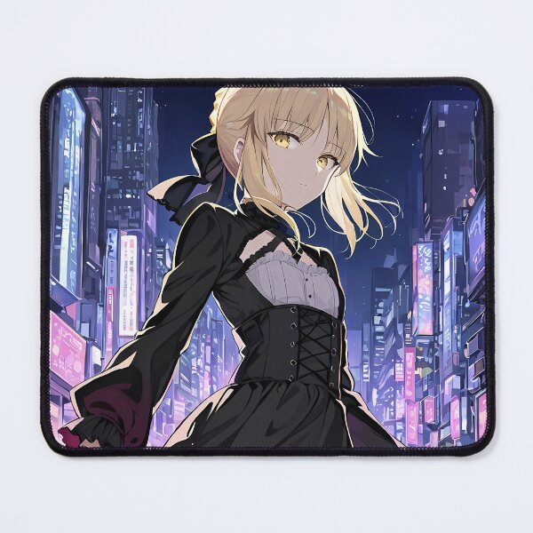 Item preview, Saber Alter Fate Stay Night Anime Girl Neon Streets designed and sold by Tokyonomad.
