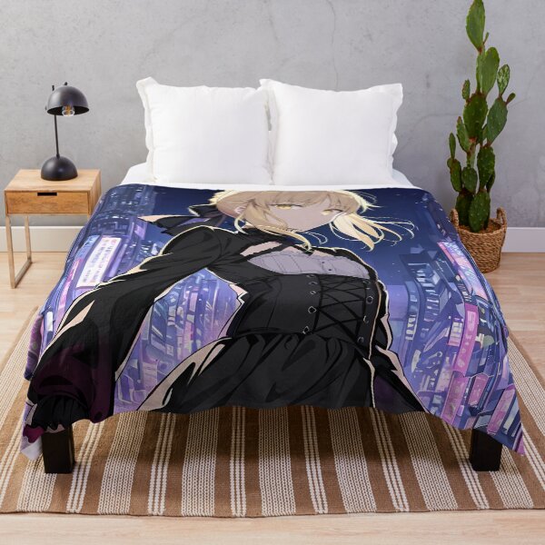 Item preview, Saber Alter Fate Stay Night Anime Girl Neon Streets designed and sold by Tokyonomad.