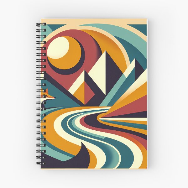 Item preview, Geometric Mountain Landscape with Fox and Sun designed and sold by InkSmithery.
