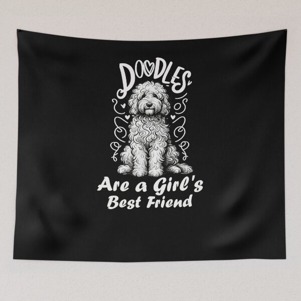 Item preview, Doodles are A Girl's Best Friend Golden Labradoodle Doodle designed and sold by alber-garnell.
