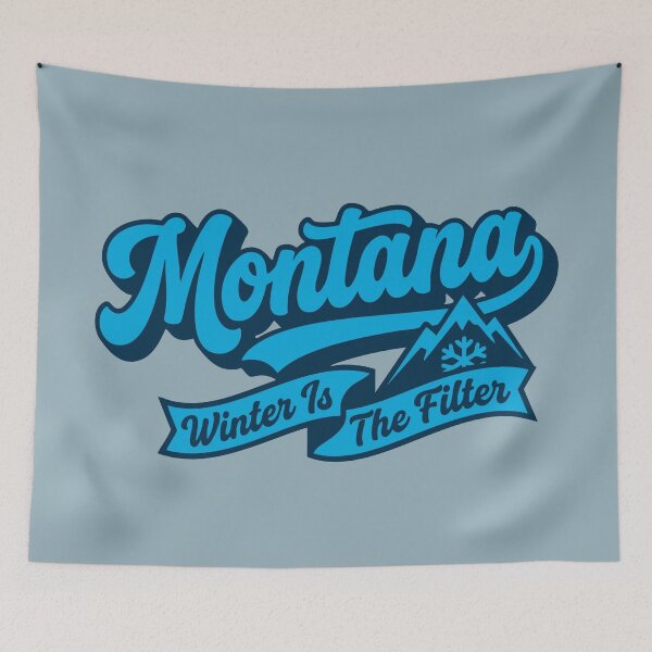 Item preview, Montana Retro Script Winter Is The Filter 3D Vintage Lettering designed and sold by Cozy-Old-Pub.