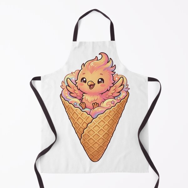 Item preview, Cute Kawaii Baby Phoenix Ice Cream Cone Vector Illustration Magic designed and sold by DiNata.