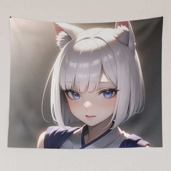 Item preview, Kaga Azur Lane Soft Glow Fox Ears Portrait designed and sold by Tokyonomad.