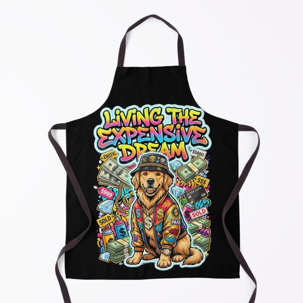 Item preview, Golden Retriever Living The Expensive Dream Streetwear Art Design designed and sold by Tong4130.
