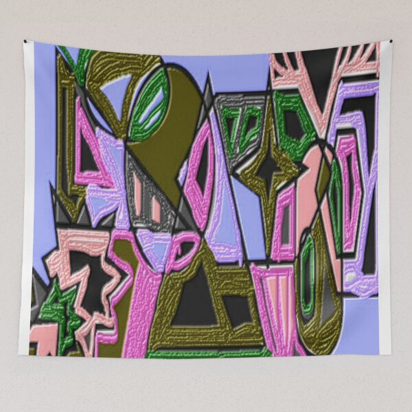 Item preview, signal distortion blend colorful geometric abstract design designed and sold by SmashingDeals.