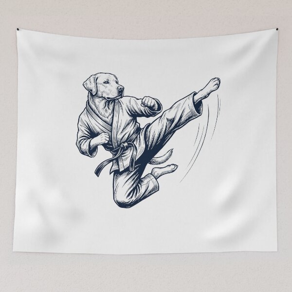 Item preview, Vintage Labrador Retriever Doing Karate Martial Art Dog Lover designed and sold by TerryConnells.