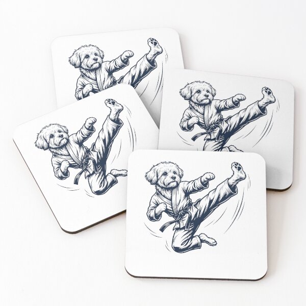 Item preview, Vintage Maltese Doing Karate Martial Art Dog Lover designed and sold by TerryConnells.