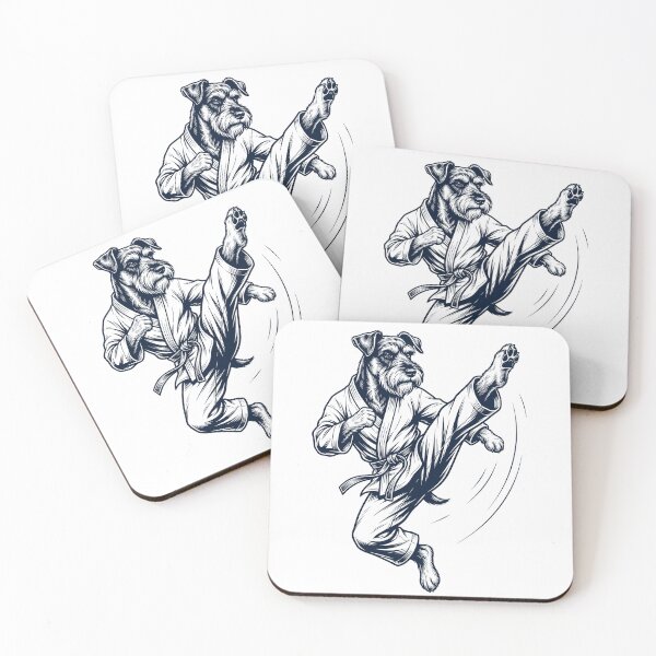 Item preview, Vintage Miniature Schnauzer Doing Karate Martial Art Dog Lover designed and sold by TerryConnells.
