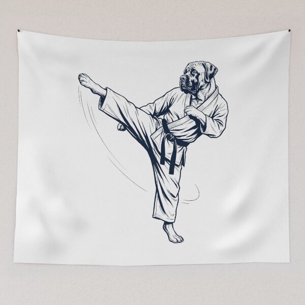 Item preview, Vintage Mastiff Doing Karate Martial Art Dog Lover designed and sold by TerryConnells.