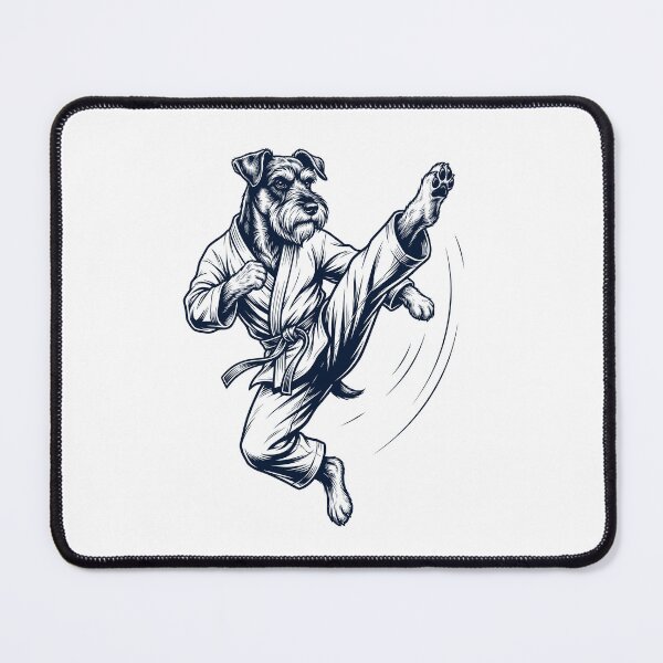 Item preview, Vintage Miniature Schnauzer Doing Karate Martial Art Dog Lover designed and sold by TerryConnells.