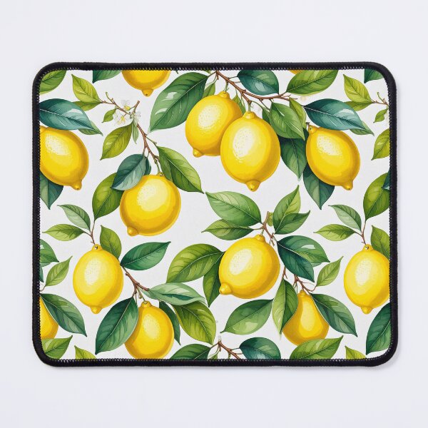 Item preview, Yellow lemons on white background designed and sold by AnnaHolyph.
