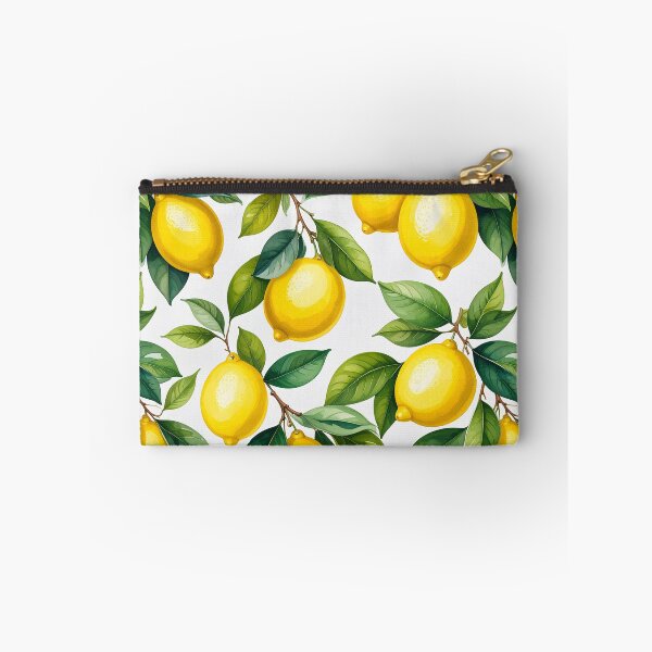Item preview, Yellow lemons on white background designed and sold by AnnaHolyph.