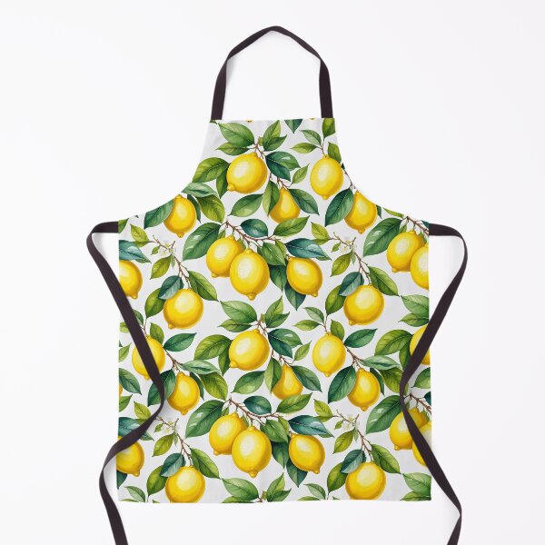 Item preview, Yellow lemons on white background designed and sold by AnnaHolyph.