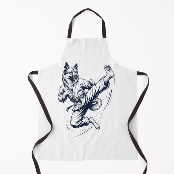 Item preview, Vintage Norwegian Elkhound Doing Karate Martial Art Dog Lover designed and sold by TerryConnells.