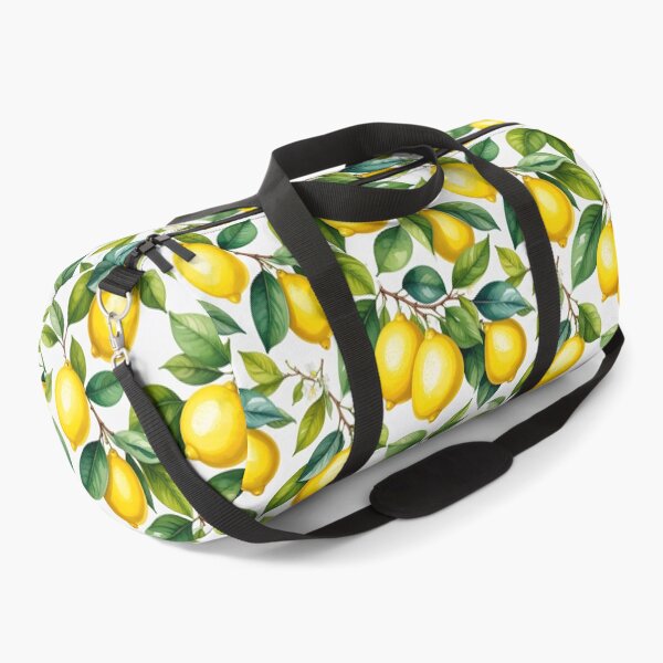 Item preview, Yellow lemons on white background designed and sold by AnnaHolyph.