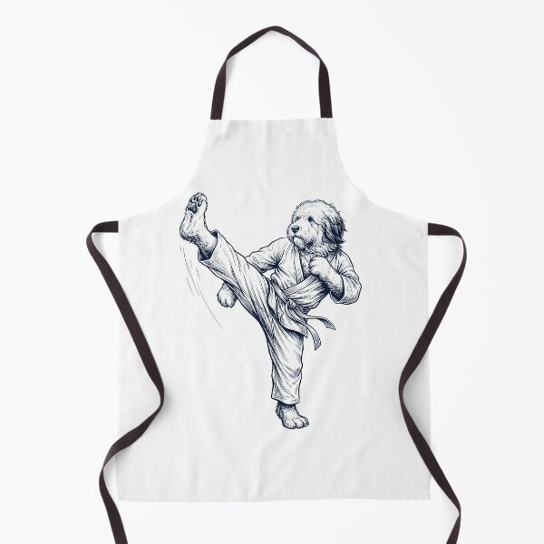 Item preview, Vintage Old English Sheepdog Doing Karate Martial Art Dog Lover designed and sold by TerryConnells.