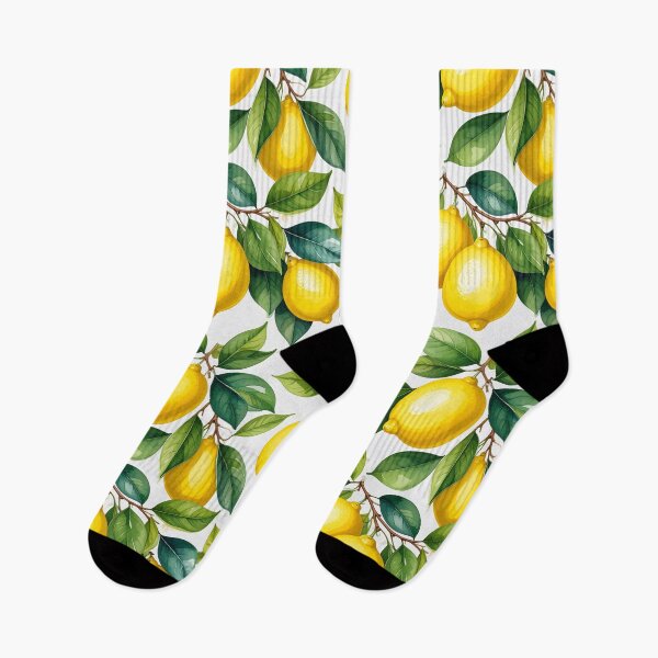 Item preview, Yellow lemons on white background designed and sold by AnnaHolyph.