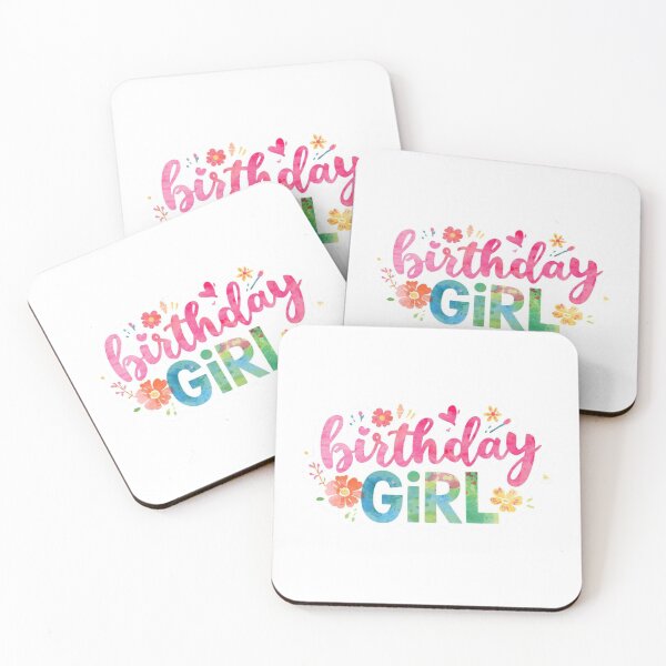 Item preview, Birthday Girl Rainbow Text designed and sold by PamLeeDesign.
