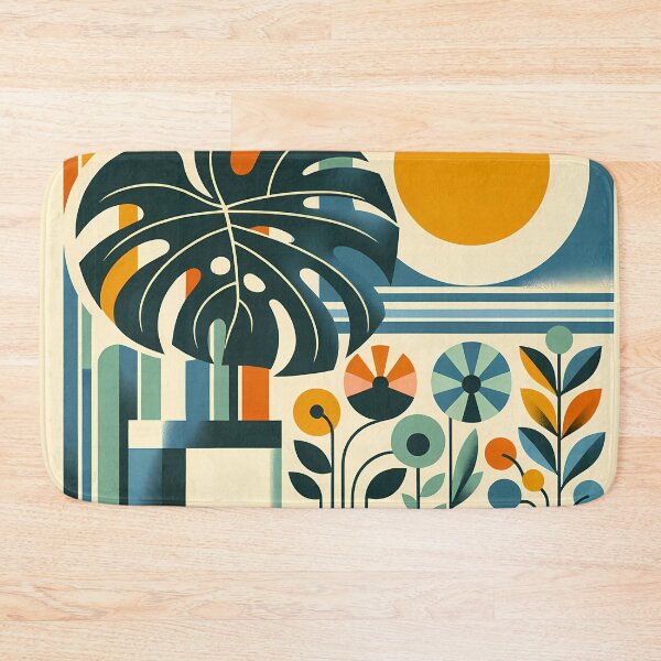 Item preview, Geometric Botanical Sun and Monstera designed and sold by InkSmithery.