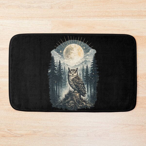 Item preview, Mystic Owl Under Moonlight Forest - Vintage Night designed and sold by SidTastic .