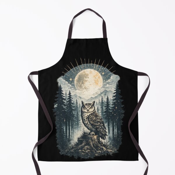 Item preview, Mystic Owl Under Moonlight Forest - Vintage Night designed and sold by SidTastic .
