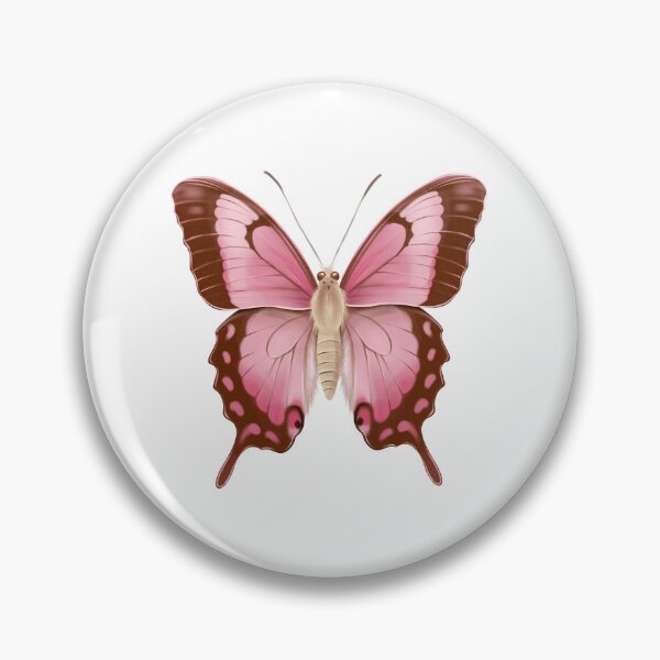 Item preview, Butterfly with pink and brown wings rests on a white background, showcasing a mix of hues and designs during daylight hours designed and sold by Ms. Iryna.