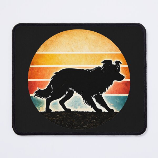 Item preview, Border Collie Vintage Sunset Silhouette T-Shirt, Intelligent Herding Dog Lover Gift, Working Dog Graphic Tee, Retro Minimalist Design designed and sold by ZEBBEDE - Minimal Streetwear .