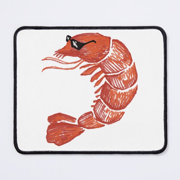 Item preview, Cool Shrimp in Sunglasses – Funny Seafood Character designed and sold by Pryhozha.