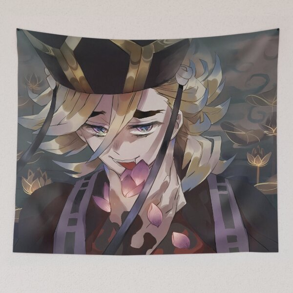 Item preview, Douma Demon Slayer Lotus Whisper Smile designed and sold by Tokyonomad.