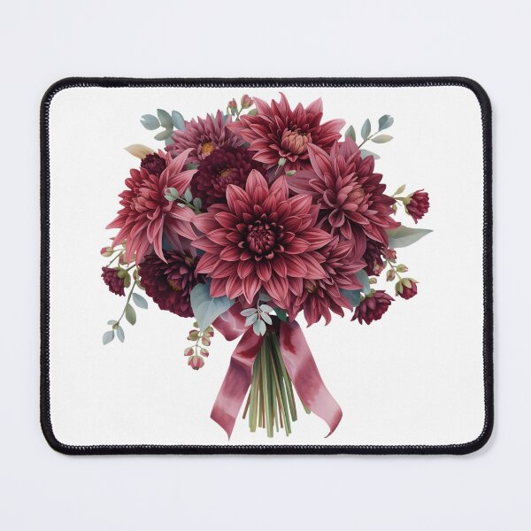 Item preview, Bouquet of burgundy dahlias designed and sold by uunaa.