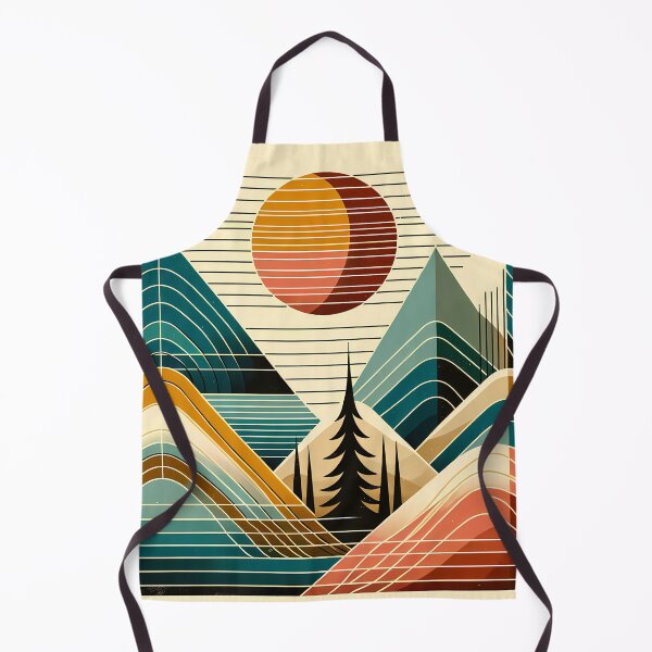Item preview, Geometric Mountain Lines at Sunset designed and sold by InkSmithery.