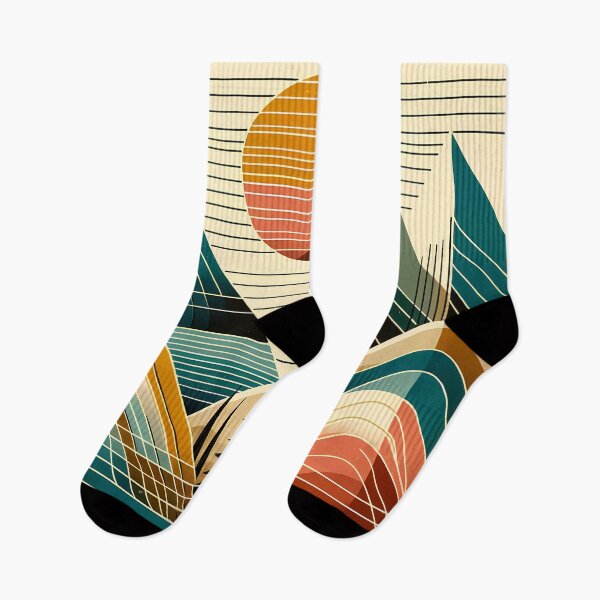 Item preview, Geometric Mountain Lines at Sunset designed and sold by InkSmithery.