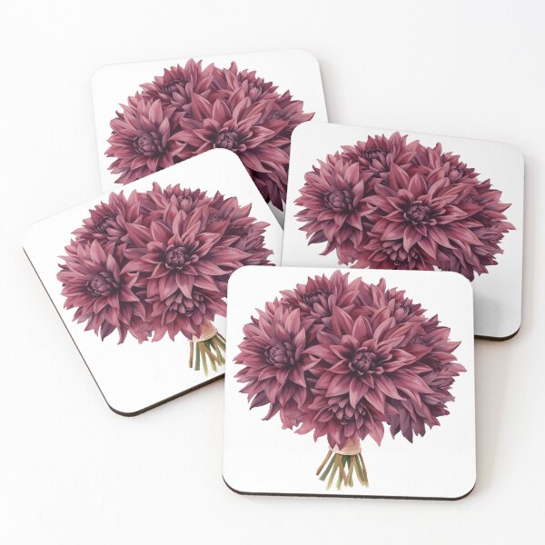 Item preview, Bouquet of burgundy dahlias designed and sold by uunaa.