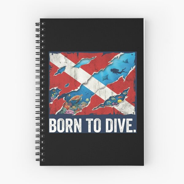 Item preview, Born To Dive Scuba Diver Down Shredded Flag Marine Life designed and sold by RobertLeibowitz.