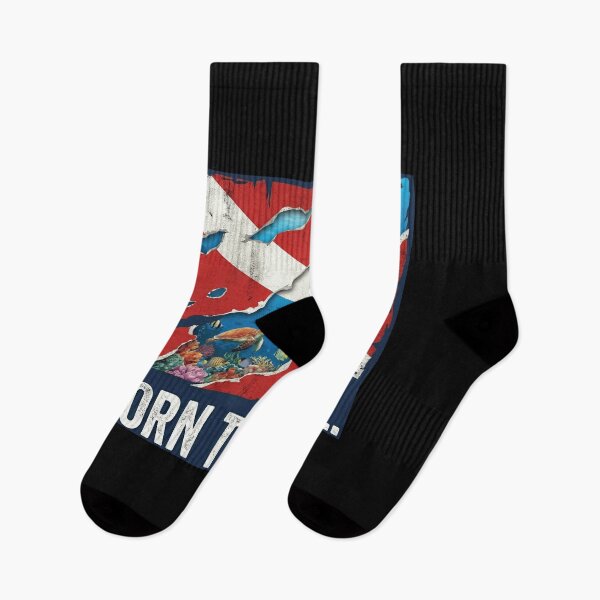 Item preview, Born To Dive Scuba Diver Down Shredded Flag Marine Life designed and sold by RobertLeibowitz.