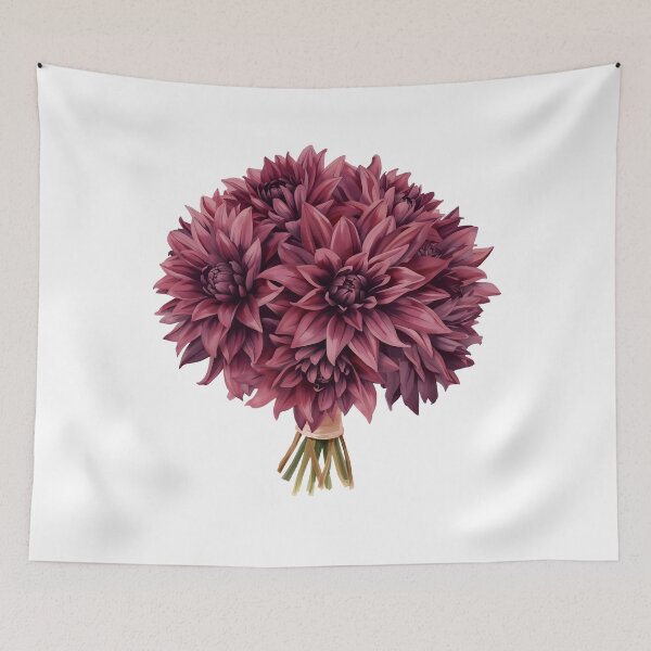 Item preview, Bouquet of burgundy dahlias designed and sold by uunaa.