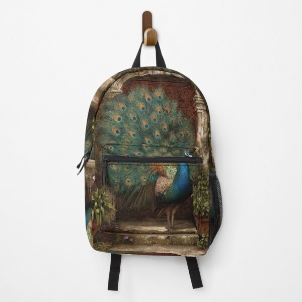 Item preview, A majestic Peacock displaying its full tail in a palace garden, Birds in Motion designed and sold by CDC40.