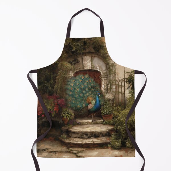 Item preview, A majestic Peacock displaying its full tail in a palace garden, Birds in Motion designed and sold by CDC40.