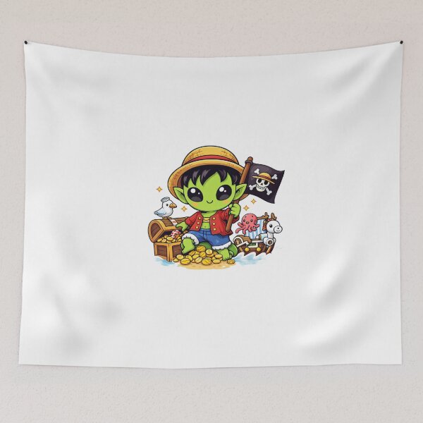 Item preview, Cute Pirate Alien | Kawaii Treasure Adventure designed and sold by fedetrev.