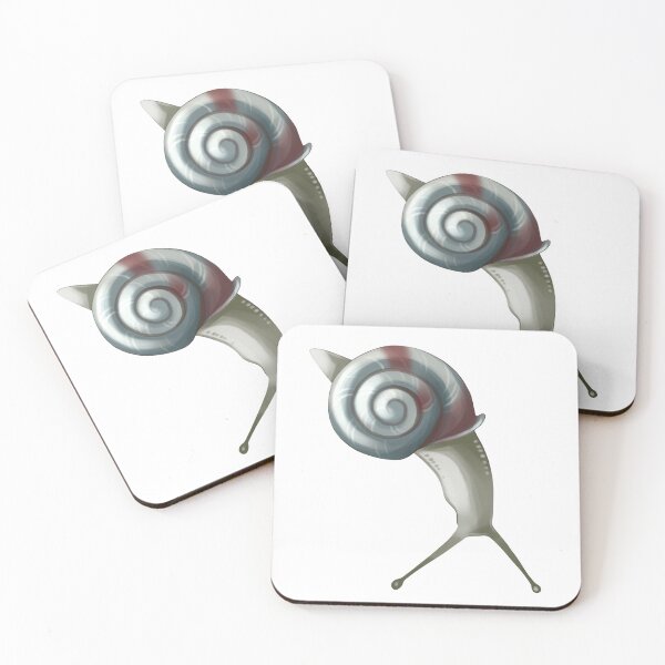 Item preview, Snail with a spiral shell walks slowly in a garden on a sunny day, exploring the plants and soil designed and sold by Ms. Iryna.