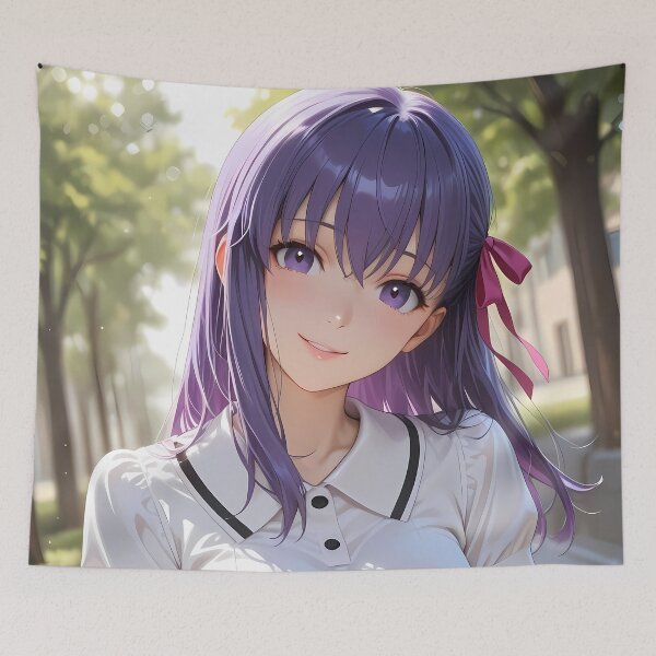 Item preview, Sakura Matou Fate Stay Night Kawaii Festival Night Anime Girl Beauty designed and sold by Tokyonomad.