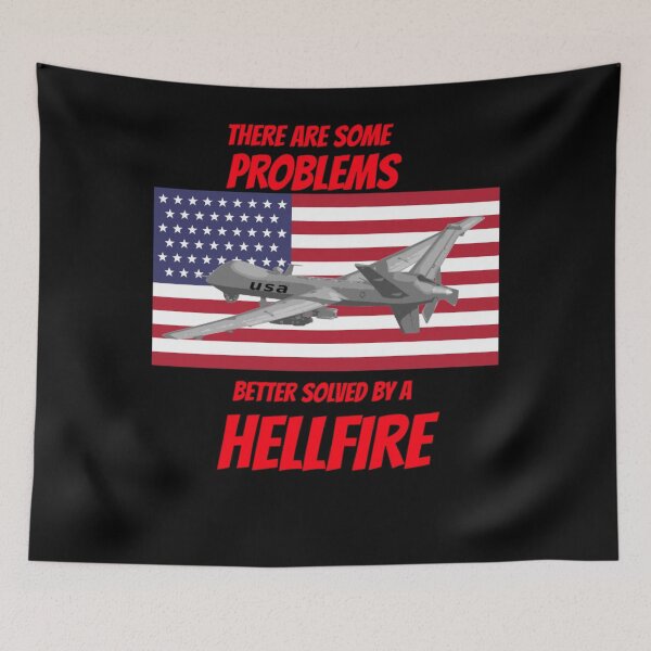 Item preview, There Are Some Problems Better Solved By A Hellfire Drone Design designed and sold by Emberglowo.