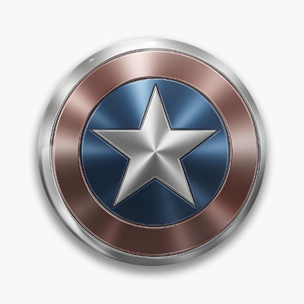 Item preview, Metal Star Shield Emblem – Hero Inspired Minimal Design designed and sold by M22--.